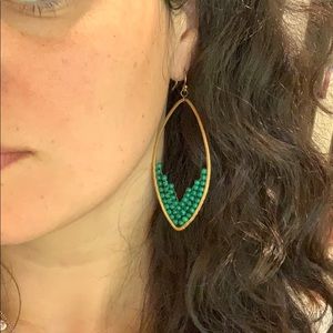 Beaded gold earrings